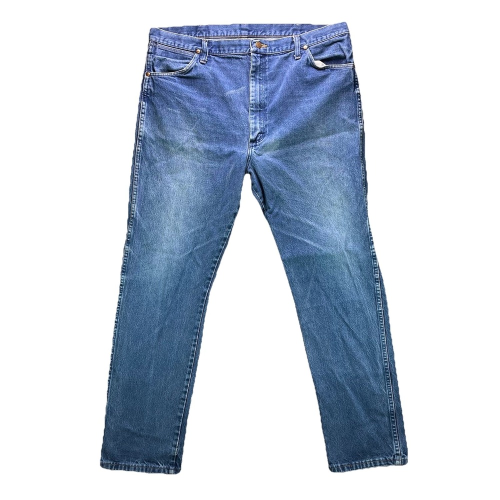Vintage Wrangler Jeans Mens 40x34 Blue Cowboy Cut Original Faded Western Denim